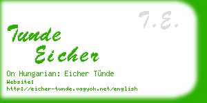 tunde eicher business card